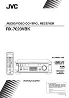 JVC RX7020J RX7020V RX7020VBK Audio/Video Receiver Operating Manual