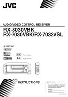 JVC RX7030VBK RX7032VSL RX8030VBK Audio/Video Receiver Operating Manual