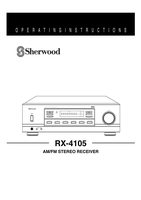 Sherwood RX4105 Audio/Video Receiver Operating Manual