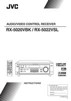 JVC RX5020R RX5020VBK RX5022VSL Audio/Video Receiver Operating Manual