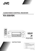 JVC RX558V RX558VBK Audio/Video Receiver Operating Manual