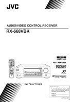 JVC RX668V RX668VBK Audio/Video Receiver Operating Manual