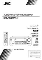 JVC RX8000BK RX8000VBK RX8000YBK Audio System Operating Manual