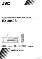 JVC RX8040B RX8040BU Audio System Operating Manual