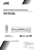 JVC RXD35L RXDV35L RXDV3SL Home Theater System Operating Manual