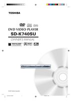 Toshiba SDK740 SDK740SU SER0121 DVD Player Operating Manual