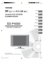 Toshiba dcl1s SDP4000 Consumer Electronics Operating Manual