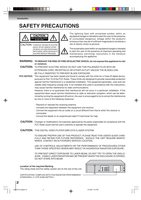 Toshiba SER0170 DVD/VCR Combo Player Operating Manual