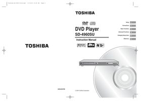 Toshiba SD4960 SD4960SU DVD Player Operating Manual