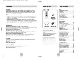 Toshiba SD6915 SD6915SU ser0126 DVD Player Operating Manual