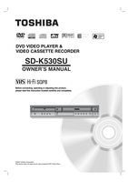 Toshiba SDK530 SDK530SU SER0122 DVD/VCR Combo Player Operating Manual