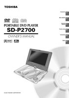 Toshiba SDP2700 Consumer Electronics Operating Manual