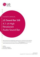 LG SJC8 Sound Bar System Operating Manual