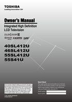 Toshiba 37E200 40E220 50L1400 TV Operating Manual