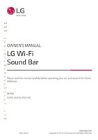 LG SL8YG Sound Bar System Operating Manual