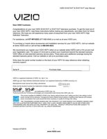 Vizio SV421XVT SV471XVT TV Operating Manual