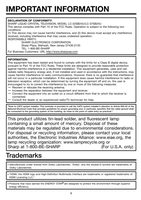 Sharp LC37SB24U TV Operating Manual