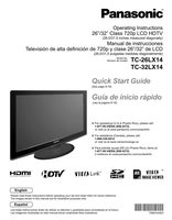 Panasonic TC26LX14 TC32LX14 TV Operating Manual