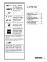 Panasonic TC47LE54 TC55LE54 TV Operating Manual