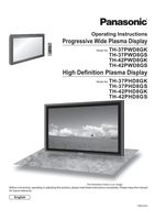 Panasonic TH37PHD8GK TH37PHD8GS TH37PWD8GK TV Operating Manual