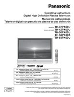 Panasonic TH37PX60U TH42PX60U TH42PX60X TV Operating Manual