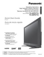 Panasonic TH42PE77UOM TV Operating Manual