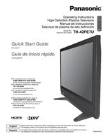 Panasonic TH42PE7U TV Operating Manual