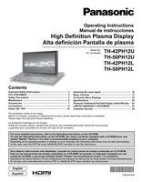 Panasonic TH42PH12L TH42PH12U TH50PH12L TV Operating Manual