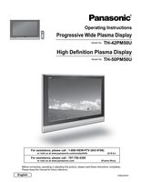 Panasonic TH42PM50 TH42PM50U TH50PM50 TV Operating Manual