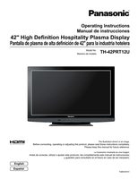 Panasonic TH42PRT12 TH42PRT12U Monitor Operating Manual