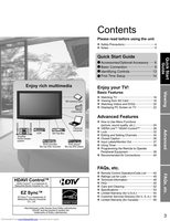 Panasonic TH-42PZ800U TH-46PZ800U TH-50PZ800U TV Operating Manual