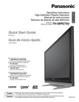 Panasonic TH58PE75UOM TV Operating Manual