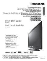 Panasonic TH58PZ700UOM TV Operating Manual