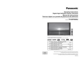 Panasonic TH65PX600U TV Operating Manual