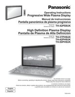 Panasonic TH37PH9UK TH42PH9UK TH42PH9XK TV Operating Manual