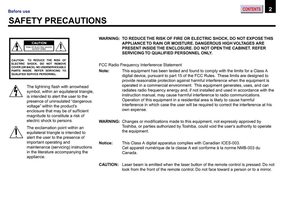 Toshiba TLP450U TLP451U TLP650U Projector Operating Manual