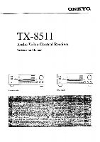 Onkyo TX8511 Audio System Operating Manual