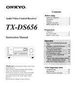 Onkyo TXDS656 Audio/Video Receiver Operating Manual