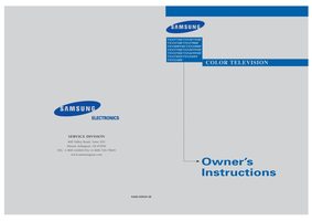 Samsung HLR5067WXXAA HLS6187WX LN52A650A TV Operating Manual