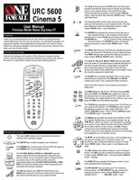 One For All URC5600 & Codes Universal Remote Control Operating Manual