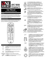 One For All URC5650 & Codes Universal Remote Control Operating Manual