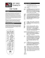 One For All URC5800 & Codes Universal Remote Control Operating Manual