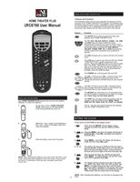 One For All URC8780 & Codes Universal Remote Control Operating Manual