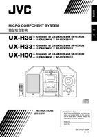 JVC CAUXH30 CAUXH33 CAUXH35 Audio System Operating Manual