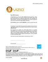 Vizio VF550M TV Operating Manual