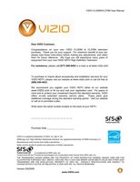 Vizio VL320M VL370M TV Operating Manual