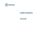 Westinghouse VR3725 TV Operating Manual