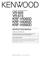 Kenwood KRFV4060D KRFV5060D KRFV5560D Audio/Video Receiver Operating Manual