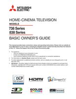 Mitsubishi WD60738 WD65738 WD65838 TV Operating Manual