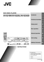 JVC XV521BK XV522SL XV523GD DVD Player Operating Manual